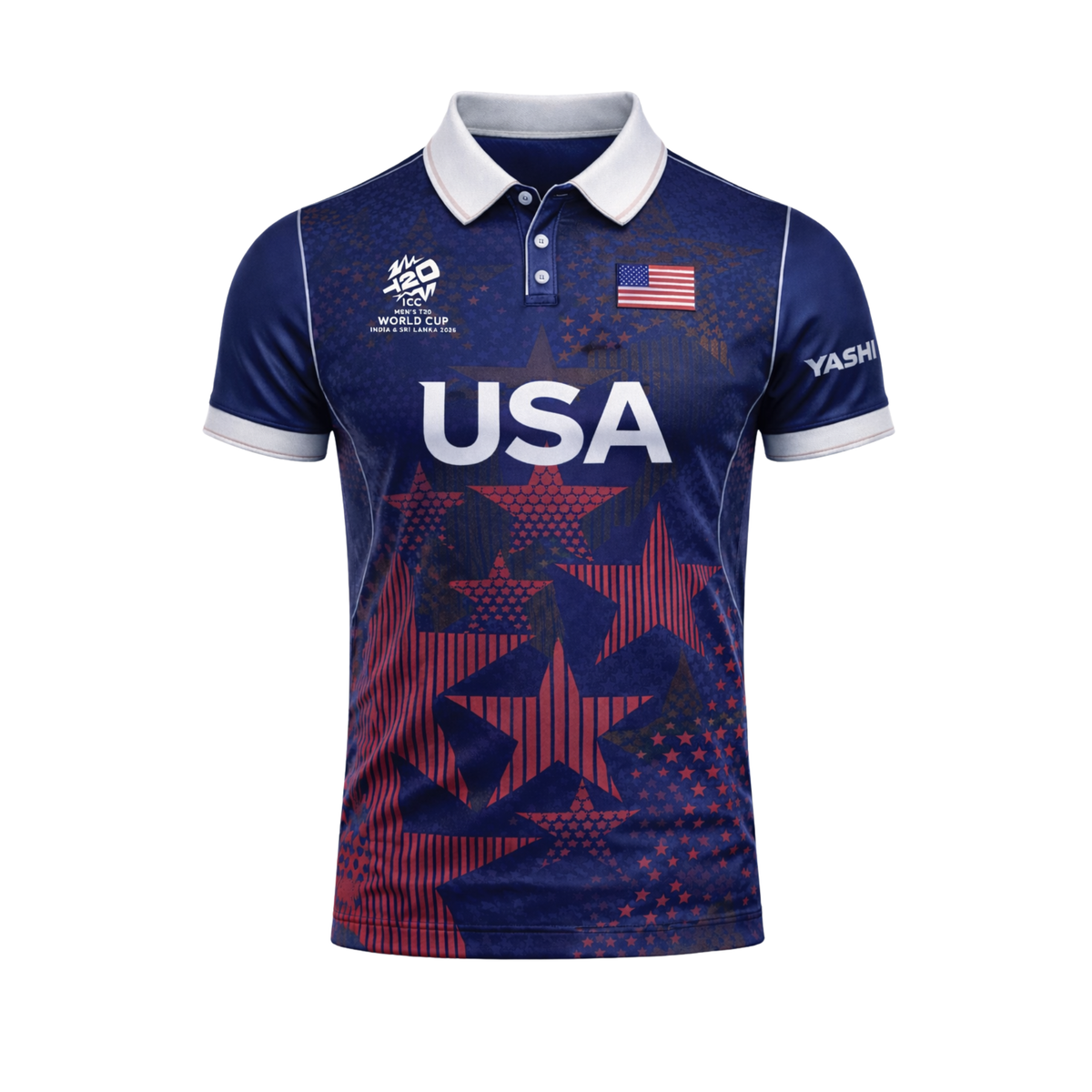 Team USA T20 World Cup Offcial Jersey- Short Sleeves – Yashi Sports Inc