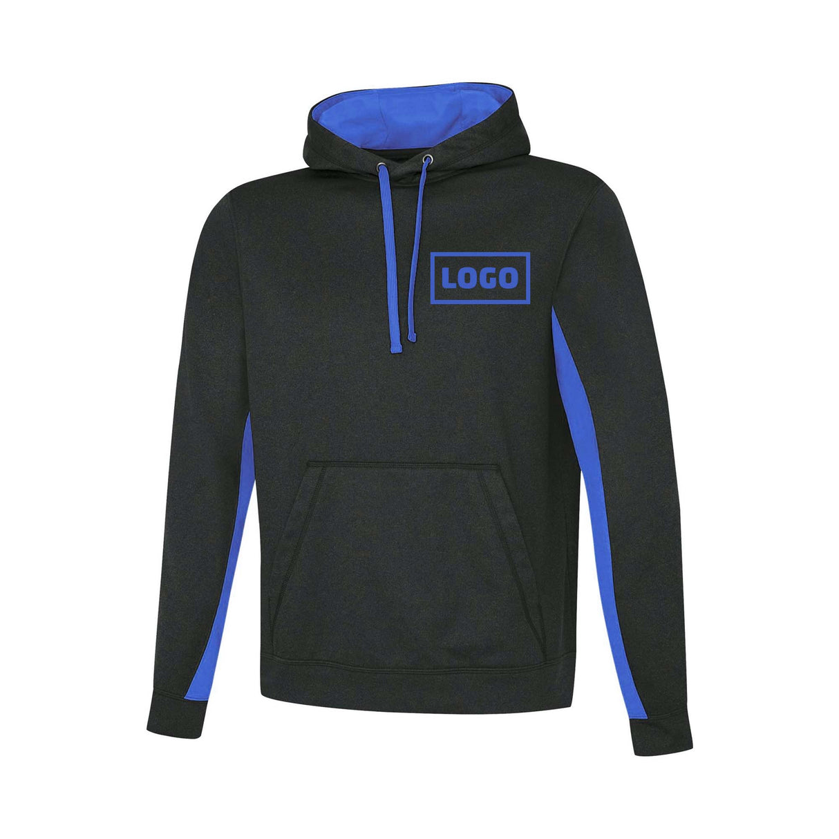 FLEECE COLOUR BLOCK HOODED SWEATSHIRT