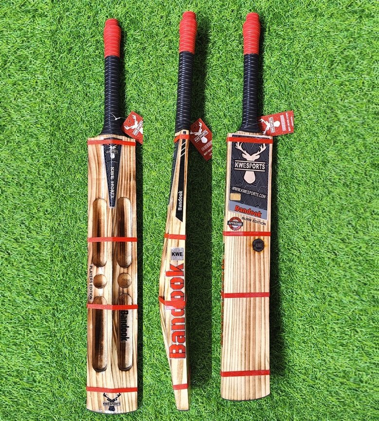 Kwesports Bandook Burn Edition - Hard Tennis Bat - 4 Scoop 2 Hole