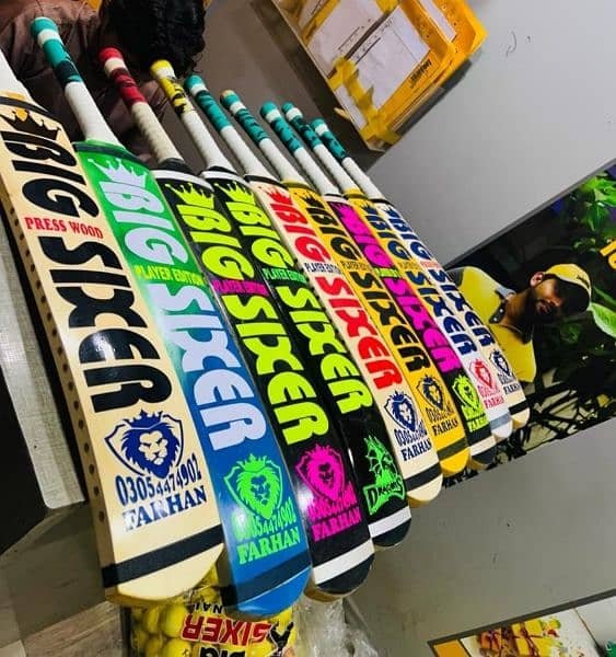 Big Sixer Tape ball Bat - Coconut Wood