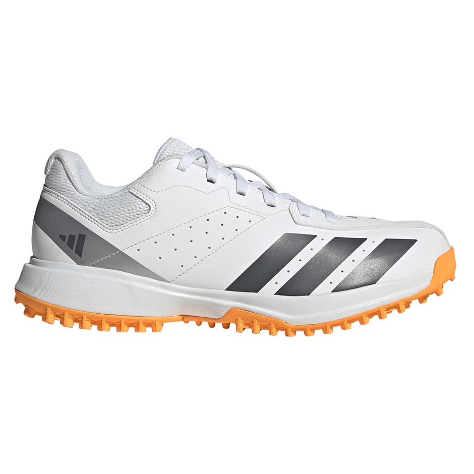 Howzat Rubber Sole Spikeless Cricket Shoe White