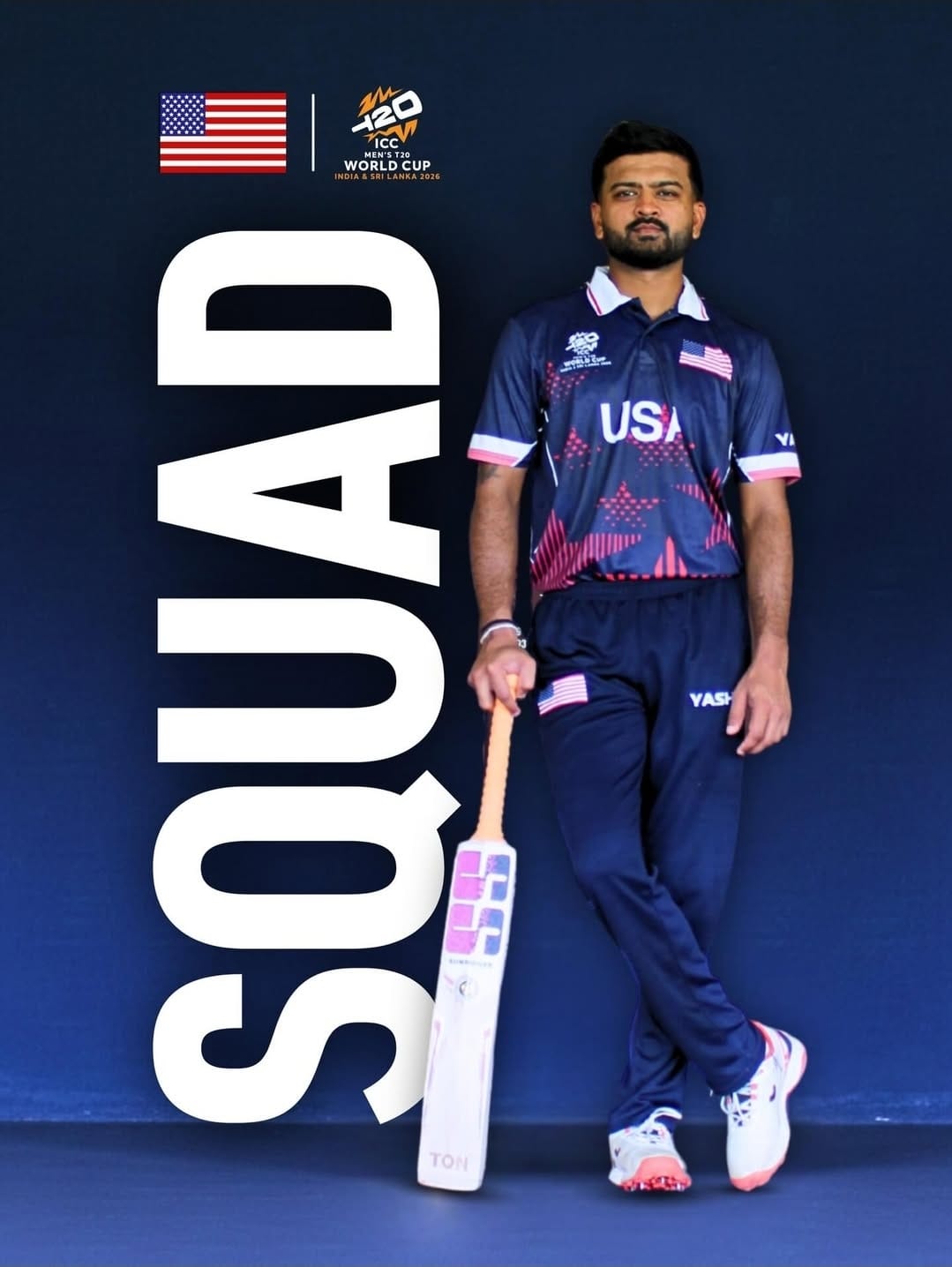 Team USA T20 World Cup  Offcial Jersey- Short Sleeves