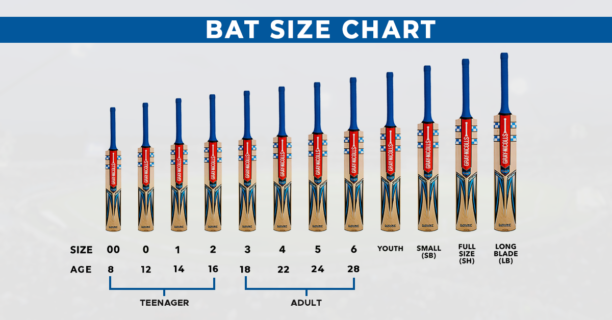 Different Cricket Bat Sizes